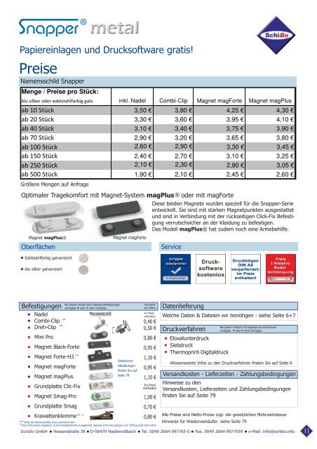 Katalog Namensschilder (PDF) - SchiBo GmbH