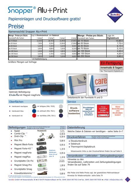 Katalog Namensschilder (PDF) - SchiBo GmbH