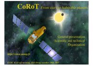 The CoRoT mission in general (scientific and technical organization)