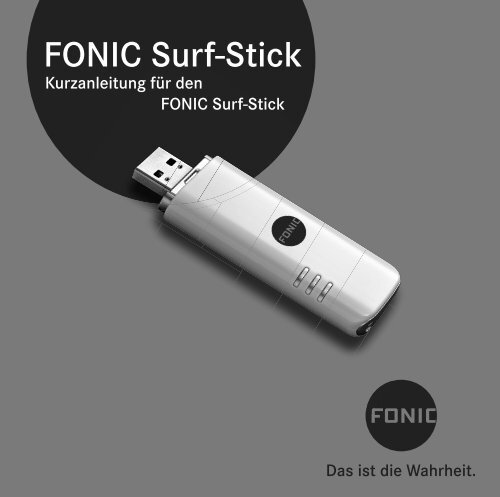 FONIC Surf-Stick Kurzanleitung fÃ¼r Huawei E160 (PDF 1151 KB)