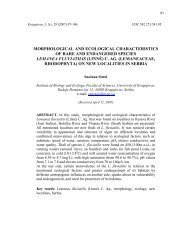 morphological and ecological characteristics of rare