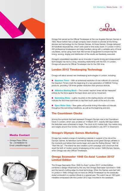 IOC Marketing: Media Guide - International Olympic Committee