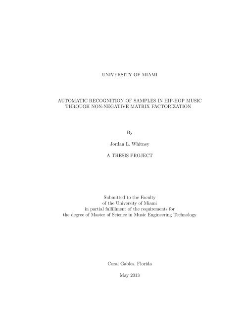 university of miami thesis database