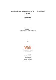 wastewater disposal and water supply preliminary report woodlane