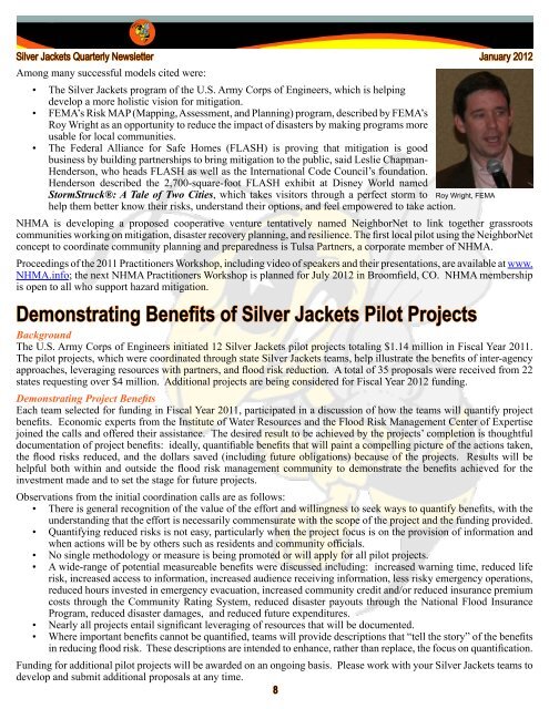 Silver Jackets Quarterly Newsletter, January 2012 - Floodplain ...