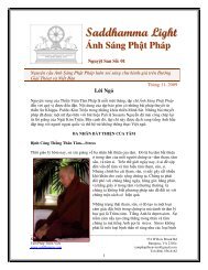 Ánh Sáng Phật Pháp No 01 - Saddhamma