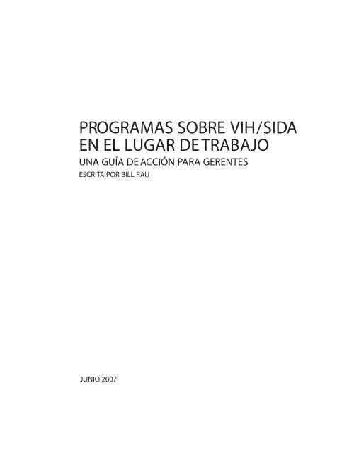 Programas sobre vih/sida en el lugar de trabajo - Health Policy ...