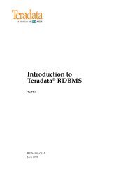 Introduction to Teradata RDBMS - TeradataForum