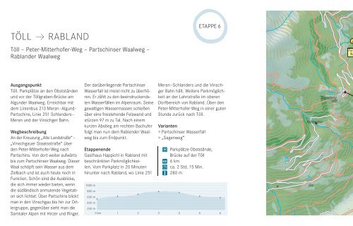 BroschÃ¼re Meraner Waalrunde - Tourismusverein Passeiertal