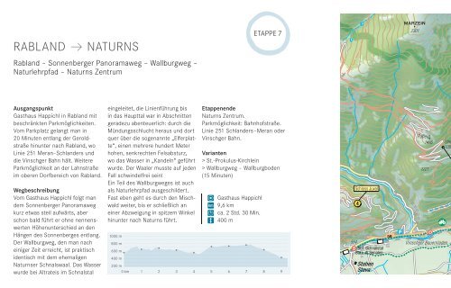 BroschÃ¼re Meraner Waalrunde - Tourismusverein Passeiertal