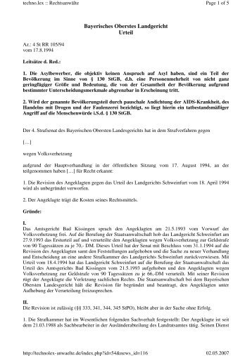 Bayerisches Oberstes Landgericht Urteil - Technolex