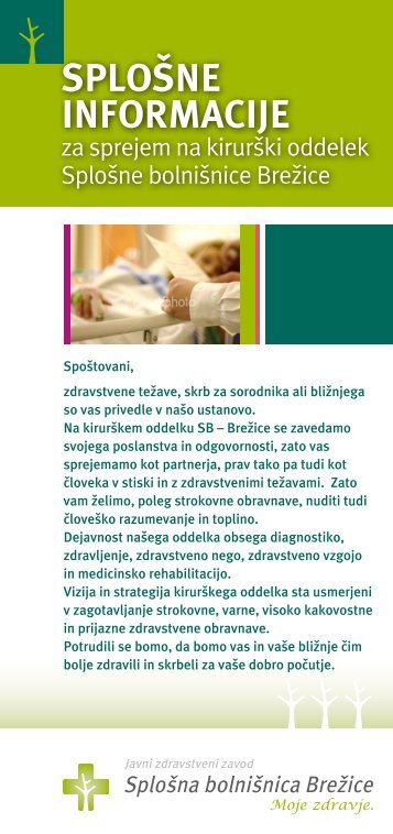 SPLOŠNE INFORMACIJE - Splošna bolnišnica Brežice