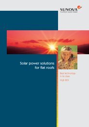 Solar power solutions for flat roofs - Sunova