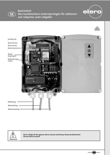 Monteringsanvisning BoxControl - Novoferm