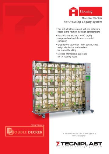 Double Decker Rat Housing Caging system - Tecniplast