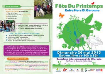 Programme de la FETE du PRINTEMPS 2013 Ã  ... - Ville d'Aucamville