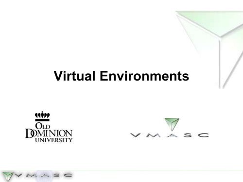 VMASC Nov2009 - the Virginia Modeling, Analysis and Simulation ...