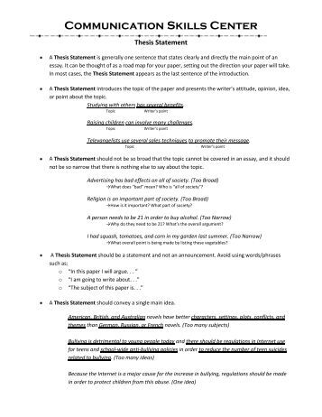 Thesis statement for college essay picture