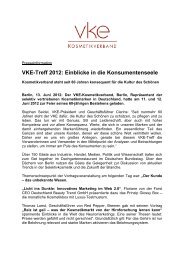 VKE-Treff 2012: Einblicke in die Konsumentenseele