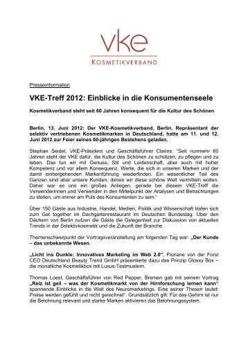 VKE-Treff 2012: Einblicke in die Konsumentenseele