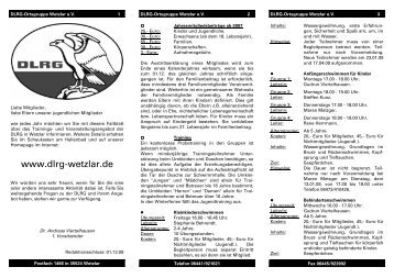 Nikolausprospekt 2008, Stand 01.12.08 - DLRG-Ortsgruppe Wetzlar ...