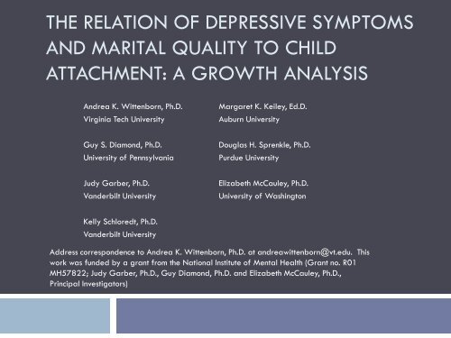 the relation of depressive symptoms and marital quality to child ...
