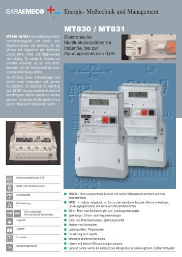 MT830 / MT831 - Iskraemeco