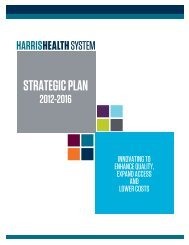 Harris Health 2012-2016 Strategic Plan