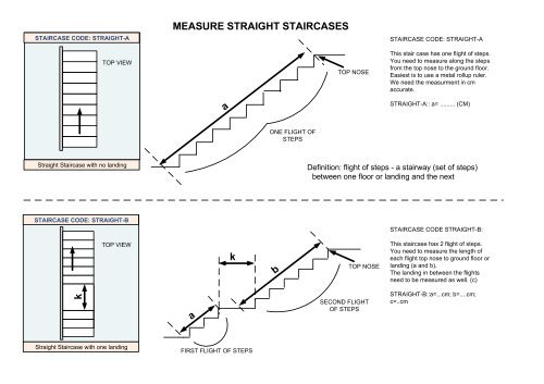 Visio-overview staircases with left right rail with measurment ...