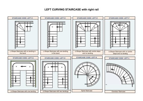 Visio-overview staircases with left right rail with measurment ...