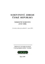 Surovinové zdroje ČR - Česká geologická služba