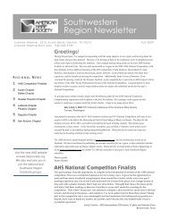 Southwestern Region Newsletter - American Harp Society