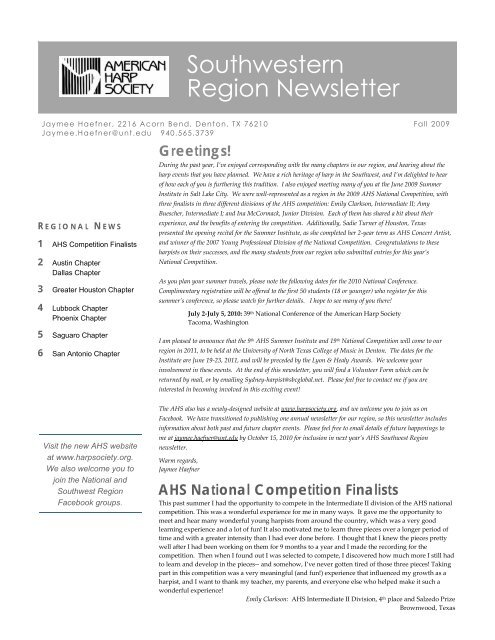 Christmas Harp Concert 2022 Abiding Presence Lutheran Church San Antonio Texas Southwestern Region Newsletter - American Harp Society