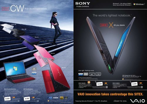 VAIO innovation takes centrestage this SITEX. - Sony Singapore