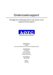 Onderzoeksrapport Omslagpunten wonen ouderen Ede