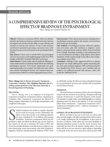 a comprehensive review of the psychological effects of brainwave