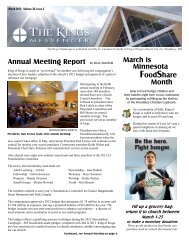 March 2012 newsletter - King of Kings Lutheran Church