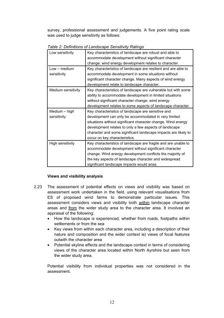 Landscape Capacity Study for Wind Farm ... - North Ayrshire Council