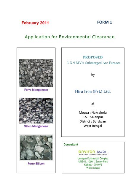 Hira Iron (Pvt.) Ltd. - West Bengal Pollution Control Board