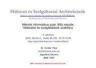 HÃ¡lÃ³zati Ã©s SzolgÃ¡ltatÃ¡si ArchitektÃºrÃ¡k