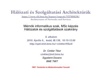 HÃ¡lÃ³zati Ã©s SzolgÃ¡ltatÃ¡si ArchitektÃºrÃ¡k