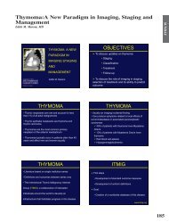 Thymoma:A New Paradigm in Imaging, Staging and Management