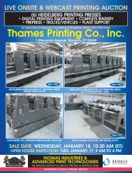 Live onsite & webcast printing auction - Thomas Industries