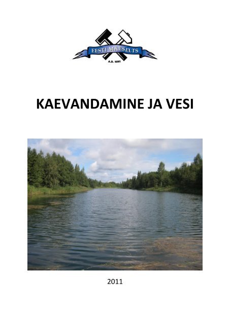 Kaevandamine Ja Vesi Of Www Ene Ttu Ee Tallinna