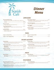 Dinner Menu - Westgate Resorts