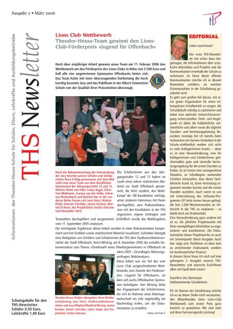 THS Newsletter 2 - Theodor-Heuss-Schule