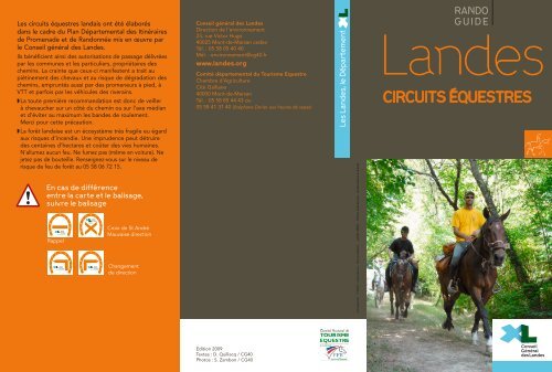 CIRCUITS ÉQUESTRES - Conseil général des Landes