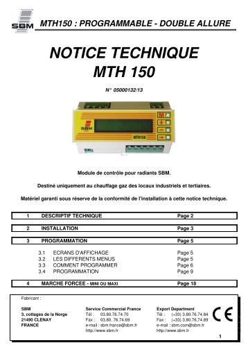 RÃ©gulation x150 2 allures - Progatec SA