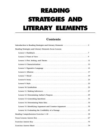 reading strategies and literary elements - Public Schools of ...