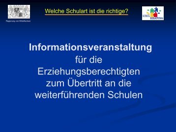 Informationsveranstaltung fÃ¼r die Erziehungsberechtigten zum ...